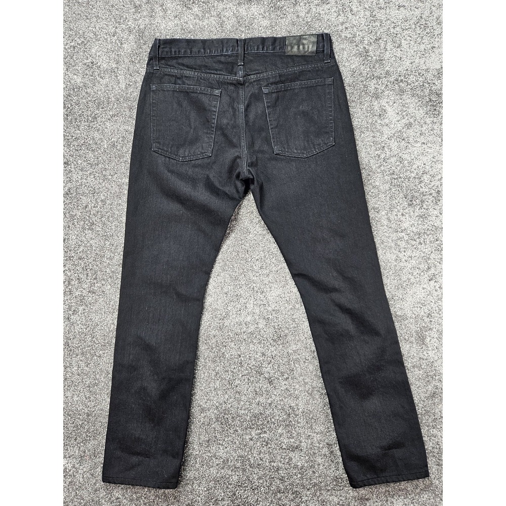 Vince Rhodes Slim Straight Selvedge Jeans Men's 34x31 Black USA Made Denim